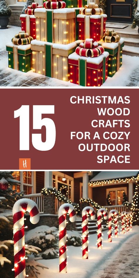 Looking to add a touch of charm to your outdoor Christmas decor? These wood crafts are perfect for a cozy, rustic look in your yard or on your porch. From wooden reindeer to hand-painted signs, each project adds festive warmth to any space. Get inspired with these simple yet beautiful ideas to elevate your holiday decorations. Visit for the full guide to get started. Outdoor Wooden Christmas Decorations, Wooden Christmas Yard Decorations, Winter Outdoor Decor, Reindeer Diy, Christmas Yard Decor, Outdoor Christmas Decorations Yard, Christmas Tree Forest, Wooden Snowmen, Wooden Reindeer