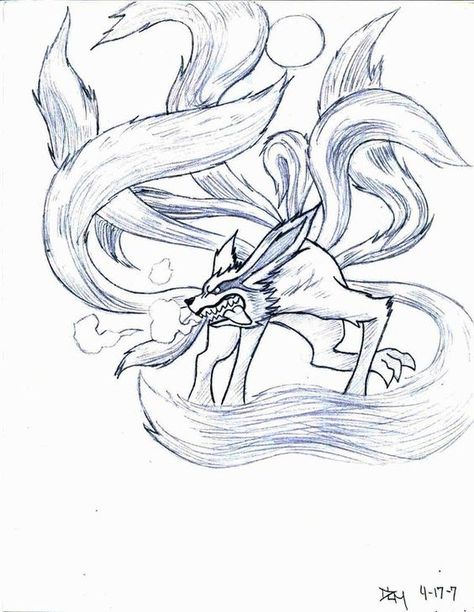 Nine Tail demon fox by novedlove Fox Naruto, Fox Coloring Pages, 9 Tailed Fox, Red Dead Redemption Art, Fox Artwork, Naruto Sketch Drawing, Naruto Tattoo, Itachi Uchiha Art, Naruto And Sasuke Wallpaper