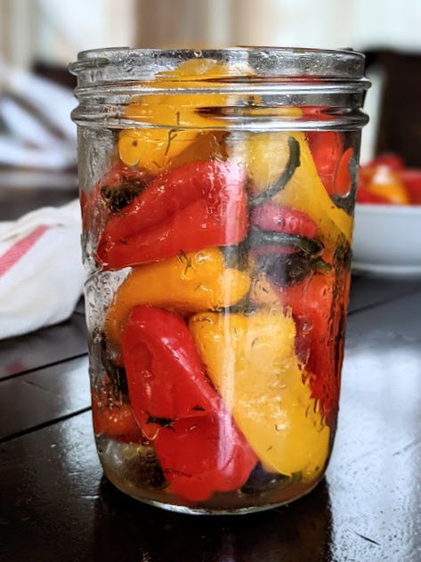 Marinated Mini Sweet Peppers – My Trim Kitchen Marinated Mini Sweet Peppers, Mini Bell Peppers, Thm Snacks, Mini Sweet Peppers, Mini Bananas, Bell Pepper Recipes, Cheese Stuffed Peppers, Stuffed Mini Peppers, Sugar Free Vegan