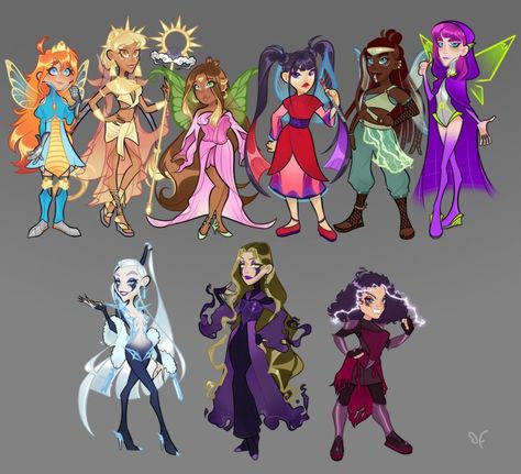 Winx Club Redesign, Winx Redesign, Disney Princess Fan Art, City Cartoon, Id Design, Fashion Design Drawings, Fairy Art, Art Poses, Character Design References