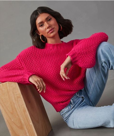 Hot Sweater, 2020 Fashion Trends, Oversize Knit, Knit Pullover, Knitted Pullover Sweaters, Winter 2024, Womens Fashion Trends, Long Sleeve Knit, Fashion Classy