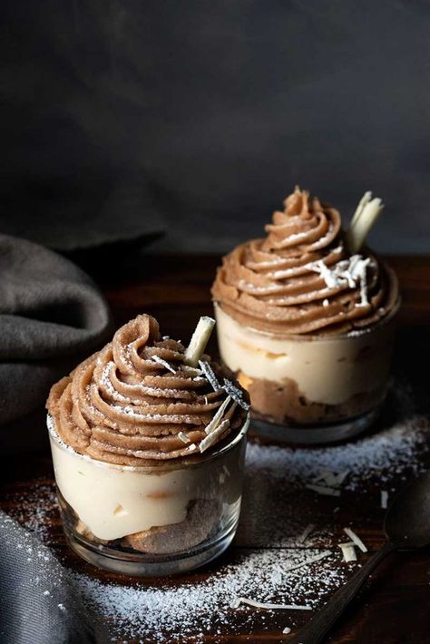 Chestnut Dessert, Chestnut Recipes Desserts, Chestnut Recipes, Chestnut Cream, Fantasy Food, Chocolate Custard, Chocolate Curls, Roasted Chestnuts, Baking Tutorial