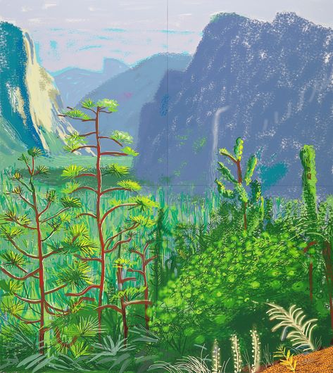 The last 10 years of David Hockney: from oil and canvas to iPad drawings – in pictures David Hockney Landscapes, David Hockney Ipad, David Hockney Paintings, David Hockney Art, Ipad Painting, Claes Oldenburg, Robert Rauschenberg, Jasper Johns, San Francisco Museums