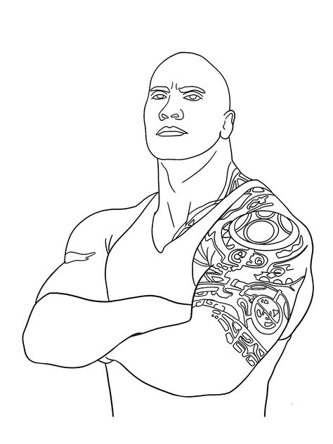 Drake Coloring Pages, Rock Coloring Pages, Rock Coloring, Wwe Coloring Pages, Tangled Coloring Pages, Artistic Drawings, Male Body Drawing, Bratz Coloring, Insect Coloring Pages