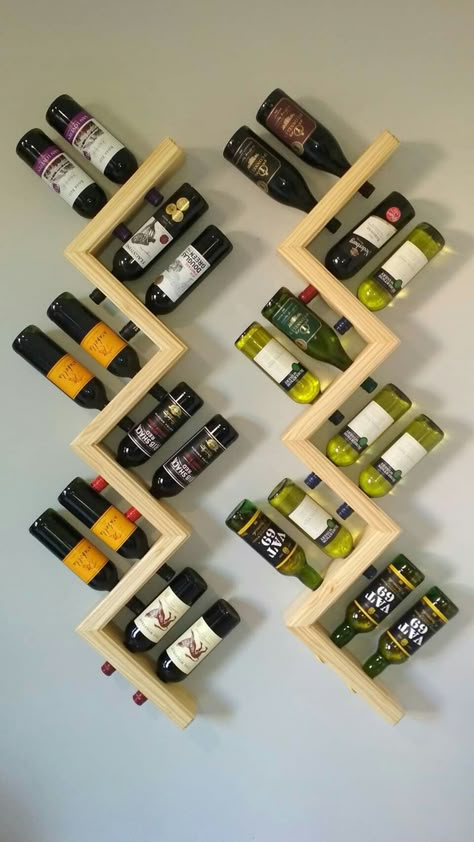 Mounted Wine Rack, Wine Rack Design, Diy Home Bar, Woodworking Business, Wall Mounted Wine Rack, Kitchen Ideas Modern Luxury, Business From Home, Kitchen Patio, Home Bar Designs