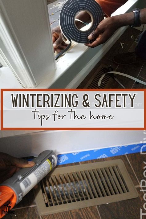 Get your home ready for the frigid conditions of winter with this simple tutorial. See how to winterize your home right here. Heat Your Home For Free, Weatherize Your Home Diy, Weatherizing Your Home Winter, Home Winterization, Winter Proofing House Tips, Weatherproofing Doors, Winterizing Your Home, Cold Weather Hacks, Winterize Your Home