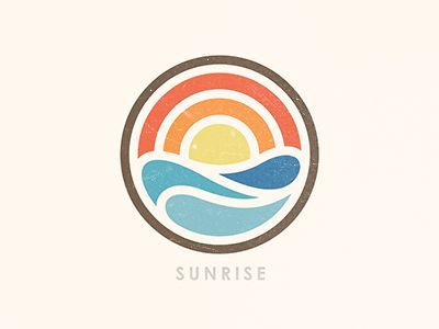 Sunrise Logo, Logo Personal, Logos Retro, Inspiration Logo Design, Logo Retro, Yoga Logo, Logo Luxury, Logos Ideas, 카드 디자인