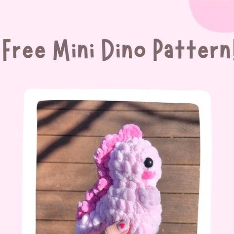 Scrap Yarn Amigurumi, Small Crochet Dinosaur Free Pattern, Free Crochet Dino Pattern, Crochet Mini Dino, Dino Crochet Pattern Free, Dino Crochet Pattern, Crochet Stuffy, Chunky Yarn Crochet Pattern, Dino Crochet