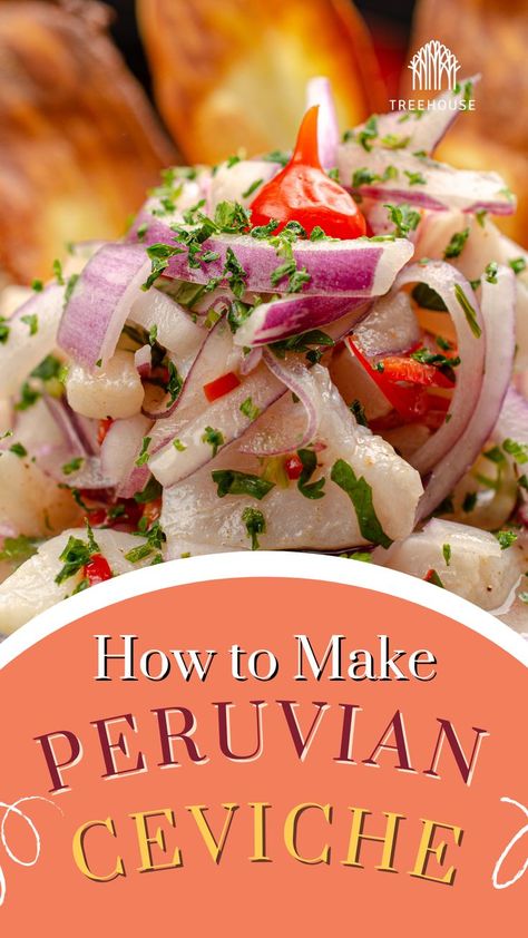 The flavor of Ceviche is the tangy taste of lime, with a bit of garlic and spice mixed in. For the typical American, Peruvian ceviche will fill your mouth with what seems like a thousand new flavors and sensations. If you’re feeling adventurous or just looking to reminisce about the trip you’ve already taken, here is an authentic Peruvian ceviche recipe that you can try out on a calm Sunday afternoon. #recipe #peruviangastronomy #perurecipe #ceviche #peruvianceviche Peruvian Ceviche Recipe, Peruvian Ceviche, Ceviche Recipe, Culinary Travel, Peruvian Recipes, Food History, Travel Plan, Food Experiences, Russian Recipes