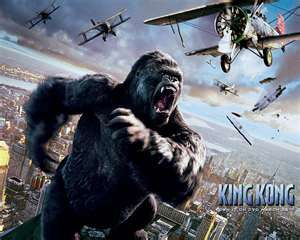 Peter Jackson's King Kong....great at times, and disappointing at times.  The fight with the 3 Tyrannosaurs was classic! King Kong 2005, King Kong Skull Island, King Kong Movie, Colin Hanks, Justin Bieber Jokes, Kong Godzilla, Kong Skull Island, Kong Movie, Indian Funny