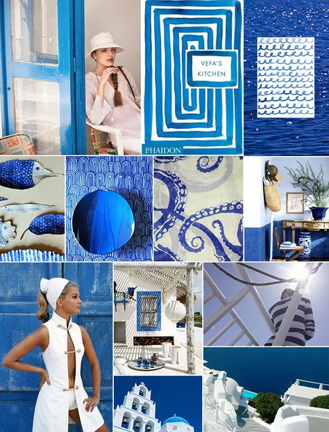 Monochromatic Monday ::  Aegean Escape Cafe Design Inspiration, Greek Decor, Greek Blue, Camille Styles, Greek Design, Island Decor, Cover Art Design, Greek Style, Live Colorfully