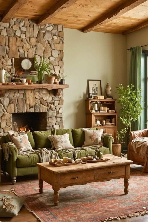 Green Couch Living Room Ideas, Dark Green Couches, Living Room Design Green, Green Couch Living Room, Green Sofa Living Room, Couch Living Room Ideas, Living Room Decoration Ideas, Living Aesthetic, Green Living Room Decor