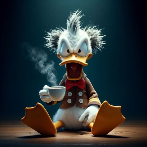 Disney Movie Art, Father Art, Gif Art, Good Morning Coffee Gif, Scary Wallpaper, Mickey Mouse Art, Funny Duck, Disney Memories, Animal Portraits Art