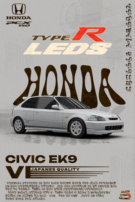 Honda Civic Poster, Car Design Poster, Audi Poster, Mustang Gtr, Honda Wallpaper, Honda Civic Ek9, Honda Accord Wagon, Car Graphic Design, Instagram Post Carousel