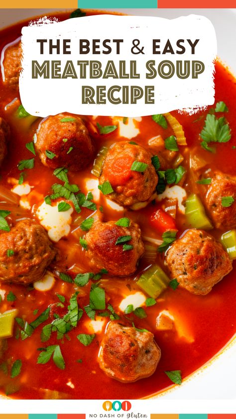 Meatball Seasoning, Juicy Meatballs, Soup Lovers, Meatball Soup Recipes, Parmesan Meatballs, Parmesan Rind, Fusilli Pasta, Tomato Broth, Creative Snacks