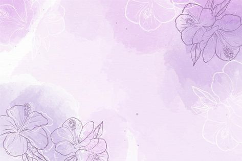 Watercolor background with hand-drawn el... | Free Vector #Freepik #freevector #background #watercolor #floral #flower Purple Watercolor Background, Floral Watercolor Background, Background Powerpoint, Powerpoint Background Design, Background Watercolor, Hand Drawn Flowers, Pastel Background, Pastel Wallpaper, Purple Backgrounds