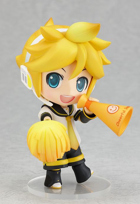 Nendoroid Vocaloid KAGAMINE LEN: Cheerful Version, by Goodsmile Company Vocaloid Len, Nendoroid Anime, Kagamine Rin And Len, Vocaloid Characters, Anime Figurines, Anime Dolls, Good Smile, Phone Themes, Anime Figures