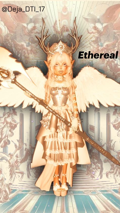 @deja_dti_17 Dress to impress outfits ~ xl1703 #dresstoimpress #dti #dtiinspo #dtioutfits #ethereal Etheral Dress, Dress To Impress Outfits, Ethereal Dress, Roblox Shirt, My Images, Dress To Impress