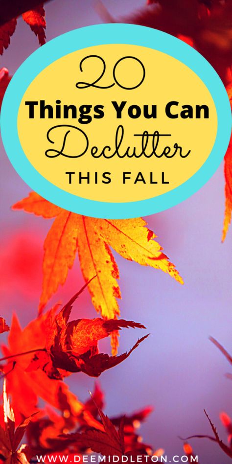 20 Things to Declutter this Fall- 2020 edition: Welcome to the Year Long Thorough Declutter Series! Find organizing ideas, deep cleaning... Declutter In October, Fall Cleaning And Organizing, Declutter Whole House In A Weekend, Living Room Checklist, Hoarding Help Declutter, Declutter And Organize Quotes, Fall Organization, Housekeeping Schedule, Remove Clutter