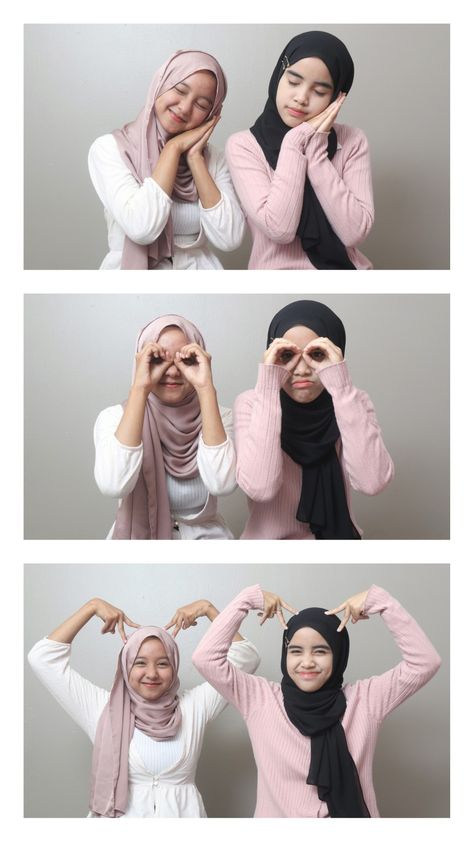 Ide Photobooth, Photobooth Ideas Friends, Poto Studio, Photobox Pose, Cute Friend Poses, Photobooth Ideas, Red Velvet Photoshoot, Sisters Photoshoot Poses, Girly Style Outfits