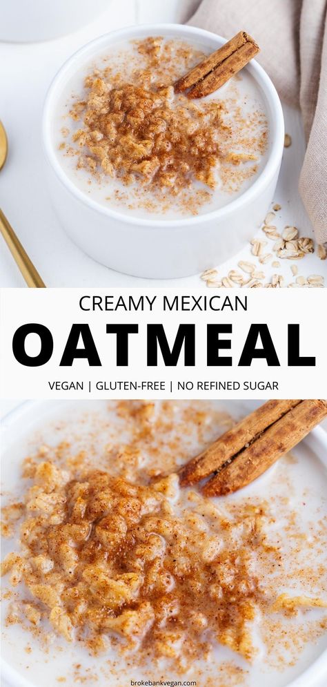 Mexican Oatmeal, Vegan Breakfasts, Plant Milk, Healthy Food Menu, Healthy Mexican, Gluten Free Recipes For Breakfast, Lost 100 Pounds, Healthy Food Facts, Oatmeal Recipe