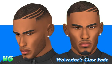 Sims 4 Cc Male Hair Buzz Cut, Sims 4 Cc Black Male Hair Curly, Sims 4 Cc Black Male Hair, Sims 4 Afro Hair Male, Urban Hairstyles, Wolverine Claws, Sims 4 Hair Male, Sims 4 Male Clothes, Sims 4 Black Hair