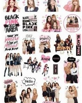 Black Pink Stickers, K Pop Stickers, Black Pink Background, Pop Stickers, Paper Doll House, Shopee Philippines, Photo Editing Tools, Stickers Printable, Journal Stickers