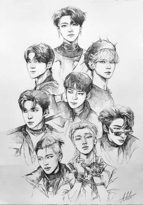 Boy Haircut Ideas, Boy Haircut, The Haircut, Kpop Drawings, K K, Kpop Fanart, Haircut Ideas, Art Inspiration Drawing, Bts Fanart