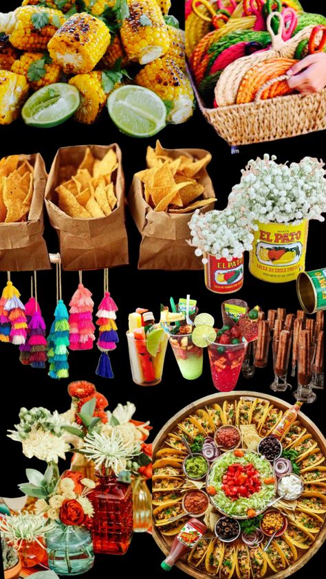 #spicyjaclyn #fiesta #mexican #mexicanparty #cincodemayo #raspas #tacos #fiestaparty #fiestatheme #party #entertaining Mexican Theme Party Aesthetic, Mexican Party Decorations Ideas, Mexican Party Aesthetic, Latin Party, Mexican Party Theme, Taco Party, Fiesta Theme, Party Aesthetic, Mexican Street