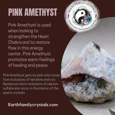 Pink Amethyst Meaning, Amethyst Meaning Crystals, Amethyst Crystal Properties, Amethyst Meaning, Pink Amethyst Crystal, Amethyst Properties, Blue Amethyst, Earth Gift, Crystal Properties