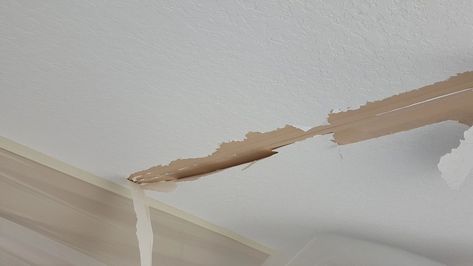 Painting Ceilings Tips, Garage Drywall, Repairing Drywall, Sheetrock Ceiling, Fixing Drywall, Wallpaper Repair, Repair Ceilings, Sheetrock Repair, Ceiling Repair