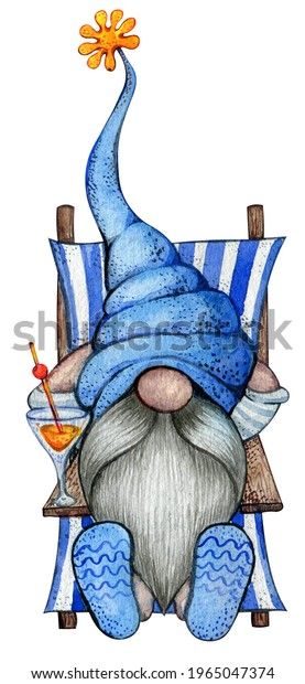 Gnome Illustration, Beach Gnome, Watercolor Gnome, Gnome Wallpaper, Gnome Images, Gnome Paint, Gnome Pictures, Funny Gnomes