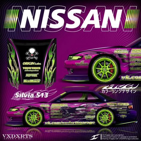 Carx Drift Racing Livery, Rally Car Design, Car Livery, Nissan R34, Slammed Cars, Hot Wheels Cars Toys, Car Ramps, Dodge Challenger Srt Hellcat, Vinyl Wrap Car