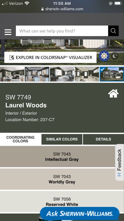 Sw Laurel Woods Exterior, Sherwin Williams Laurel Woods, Laurel Woods Sherwin Williams Exterior, Laurel Woods Sherwin Williams, Ranch Makeover, Worldly Gray, Laundry Room Remodel, Wood Bedroom, Color Palate