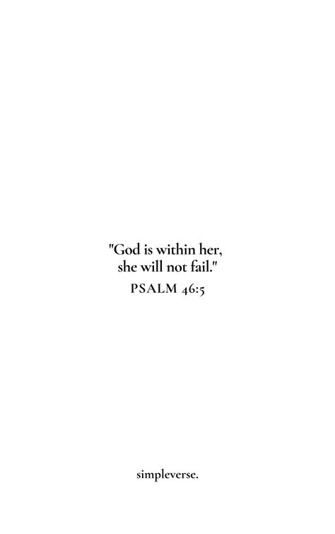 With God She Will Not Fail, Wallpaper Iphone With Bible Verse, Bible Verse For Motivation To Study, Bible Verse Tattoo Psalm 46:5, Psalms About Healing, White Scripture Wallpaper, She Is Bible Verse, Gos Is Within Her She Will Not Fail Wallpaper, God Never Fails Bible Verse