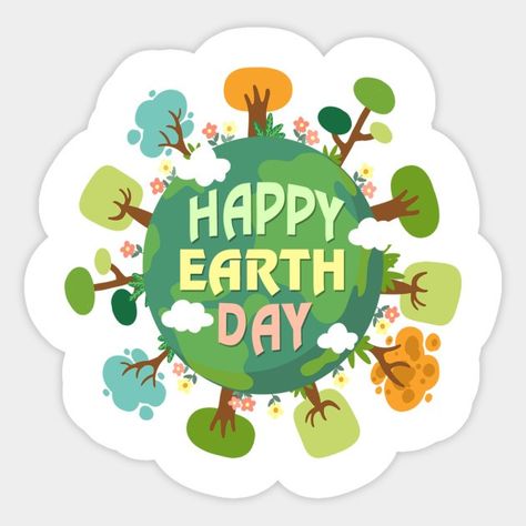 Earth Day Stickers, Happy Earth Day Pictures, Earth Day Aesthetic, April Journal, Earth Day Pictures, Earth Day Quotes, Tiny Trees, Festival Theme, Happy Stickers