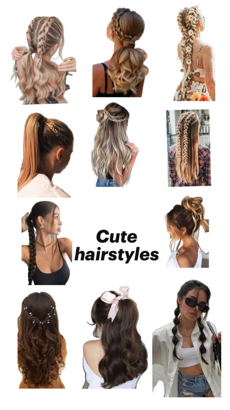 Hair For Curly Hair, Casual Hairstyles For Long Hair, Preppy Hairstyles, Hairstyle Examples, Cute Hairstyles For School, Easy Hairstyles For Thick Hair, Hair Inspiration Long, Types Of Hair, Bow Hairstyle