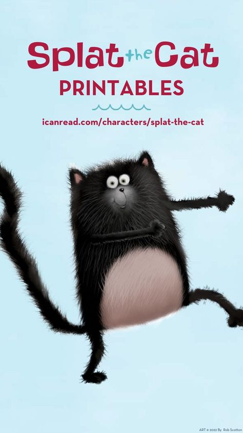 Splat the Cat is where it's at! Splat the Cat, a black cat, lives with his dad, mom, Little Sis, and Splat's best mouse friend, Seymour! Together, Splat the Cat and Seymour can take on any adventure! Splat The Cat, Cat Activities, I Can Read Books, Cat Activity, Library Activities, A Black Cat, Diy Activities, Cat Crafts, Black Cat Halloween