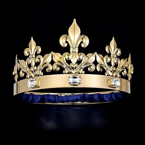 Gold Crown Men, Royal Crowns King, Male Crown King, Prom King Crown, Black Crown King, Crown For A King, King Crown Images, Crown For King, Royal King Crown