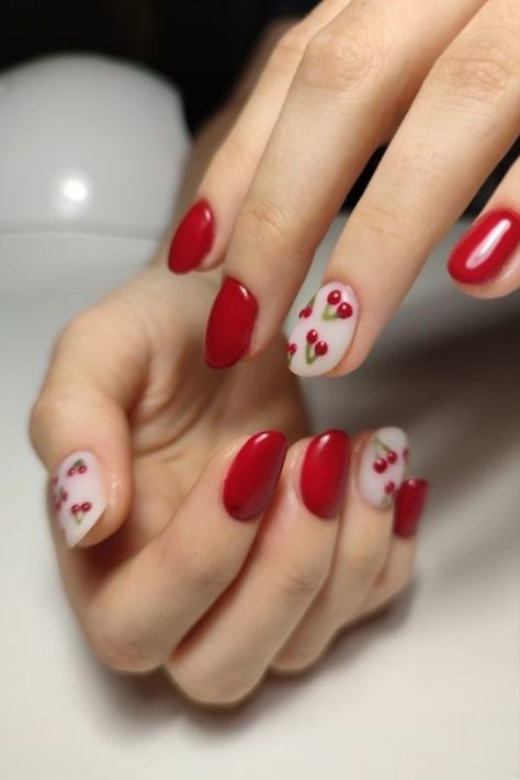 Thank you all so much who subscribe and put likes on my Pins😘, There are already 36😇 of us. I would like you to continue to give such feedback, I will try to please you with new Pins. As always the link to the Manicure Board will be above. Red Summer Nails, Red Nail Art Designs, Hippie Nails, Cherry Nails, Fancy Nails Designs, Minimal Nails, July Nails, Gel Nail Designs, Dream Nails