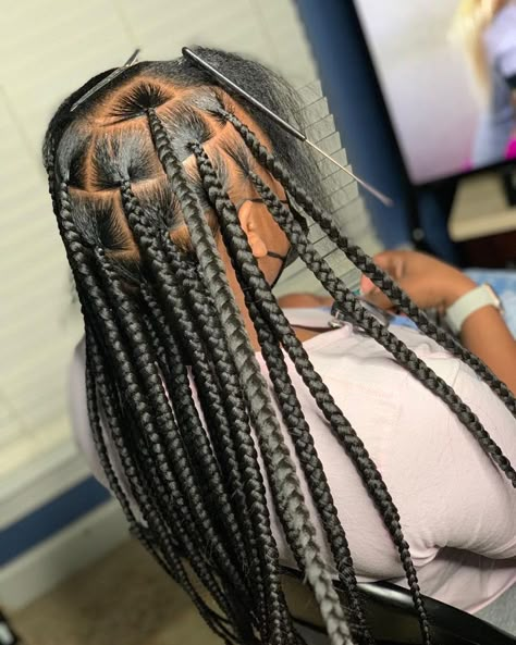 Large Knotless, Hair Expo, Big Box Braids Hairstyles, Box Braids Hairstyles For Black Women, Cute Braided Hairstyles, Cute Box Braids Hairstyles, Quick Braided Hairstyles, Protective Hairstyles Braids, Curly Hair Styles Easy