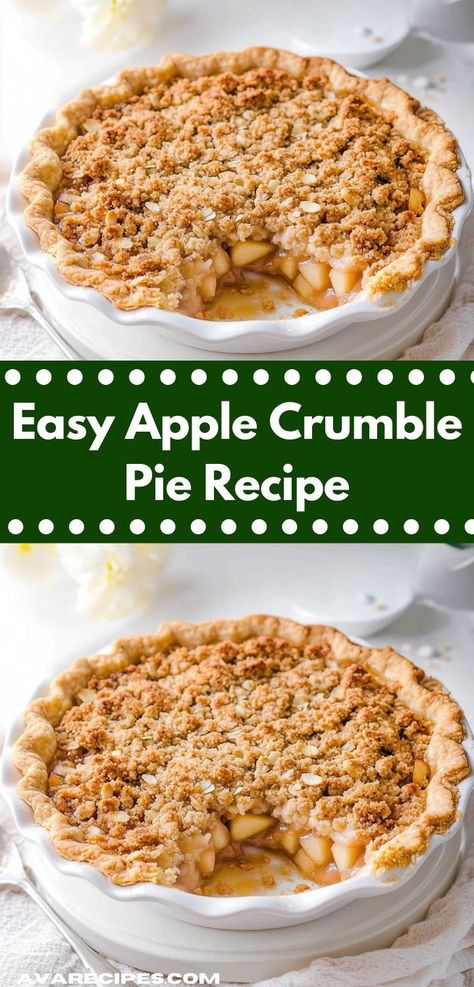 Craving a sweet and easy dessert? This Apple Crumble Pie Recipe is the ultimate comfort food, with its warm apple filling and crispy topping, making it an ideal treat for weekend gatherings or cozy family dinners. Apple Crumble Pie Recipe, Easy Apple Crumble, Apple Crumb Pie, Apple Crumble Pie, Crumble Pie, Apple Crumb, Pie Crumble, Apple Pie Recipes, Italian Pizza