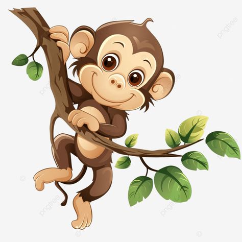 Animals Safari, Monkey Cartoon, Cute Monkey Cartoon, Animated Monkey, Monkey Png, Monkey Clipart, Monkey Cartoon Image, Jungle Cartoon, Monkey Jungle Illustration