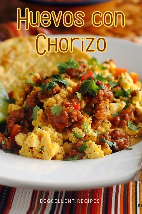 If you’re looking for an inviting and robust meal to start your day, the Huevos Revueltos con Chorizo recipe is your go-to choice. #Huevos con Chorizo #Huevos con Chorizo receta #Huevos con Chorizo breakfast #huevos con chorizo y papas #huevos con chorizo y frijoles #huevos con chorizo burritos #huevos con chorizo español #chorizo con papas y huevos burrito #how to make huevos con chorizo Chorizo And Eggs Breakfast, Breakfast With Chorizo, Chorizo And Eggs Recipe, Egg Breakfast Recipes Easy, Chorizo Recipe, Chorizo Breakfast, Chorizo And Eggs, Breakfast Recipes Easy Quick, Healthy Egg Breakfast