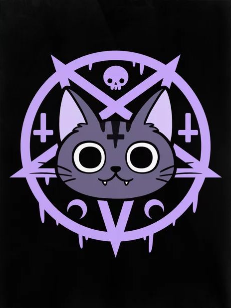 Black Meowgic 02 | Nikury Poster by Nikury Pastel Goth Aesthetic, Dark Kawaii, Pastel Goth Art, Halloween Facts, Kitty Art, Goth Art, Dark Art Illustrations, Creepy Cute, Pastel Goth