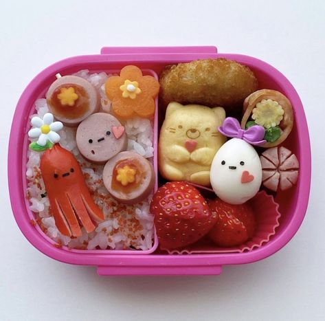 Bento Box Lunch Cute, Cute Lunch Ideas, Bento Box Cute, Cute Lunches, Bento Cute, Kawaii Lunch, Bento Box Ideas, Kotak Bento, Bento Box Lunch For Kids