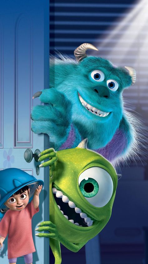 Sullivan Y Boo, Buu Monster Inc, Mike And Sulley, Disney Monsters, Wallpaper Disney, Cartoon Monsters, Monster University, Wallpaper Iphone Disney, Pinturas Disney