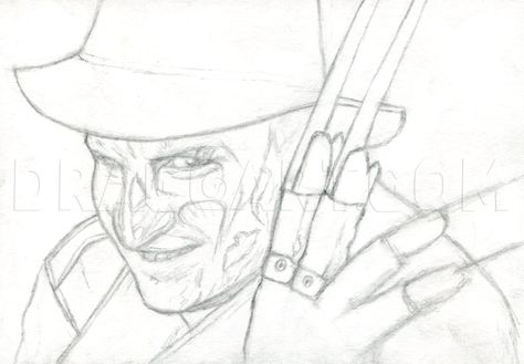 How To Draw Freddy Krueger, Freddy Krueger, Nightmare On Elm Street, Step by Step, Drawing Guide, by finalprodigy | dragoart.com Freddy Krueger Drawing, Slasher Art, Freddy Krueger Tattoo, Gloves Drawing, Street Drawing, Freddy Krueger Art, Horror Drawing, Tattoo Outline Drawing, Halloween Tutorial