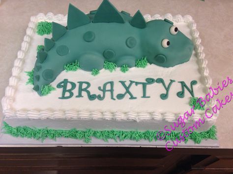 Dinosaur kids cake 1st Birthday Sheet Cake, Dinosaur Sheet Cake, Costco Birthday Cakes, Birthday Sheet Cake, Dinosaur 1st Birthday, Costco Cake, Kids Birthday Cakes, Dino Cake, Birthday Sheet Cakes