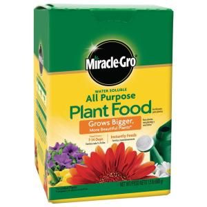 Miracle-Gro Water-Soluble 5 lb. All Purpose Plant Food-1001232 - The Home Depot Cedar Raised Garden Beds, Miracle Grow, Poinsettia Plant, Avocado Plant, Planting Shrubs, Fertilizer For Plants, Dry Plants, Outdoor Flowers, All Vegetables